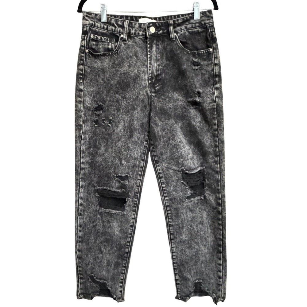 Petra 153 Black Distressed Jeans — Size 7/27